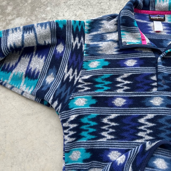 Patagonia Synchilla Snap T Fleece Pullover Jacket Men’s Small Nepali Dhoti - Picture 4 of 7